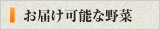 お届け可能な野菜
